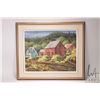 Image 2 : Ray Butler, framed acrylic on massonite painting, titled on verso "Peninsula Barns- Saint John", 15 