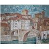 Image 1 : Morato Aragones, framed acrylic on canvas painting, titled on verso " Ondarroa", 25 1/2" X 32"