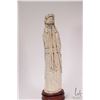Image 3 : Antique/ vintage hand carved Shoulao figure on wooden base, 12" in height
