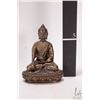 Image 2 : Antique Chinese heavy cast bronze seated buddha figure, 7" in height
