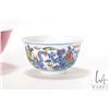 Image 4 : Three Asian china collectibles including monochrome rouge glazed bowl 5 1/2" in diameter, polychrome