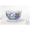 Image 5 : Three Asian china collectibles including monochrome rouge glazed bowl 5 1/2" in diameter, polychrome