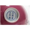 Image 8 : Three Asian china collectibles including monochrome rouge glazed bowl 5 1/2" in diameter, polychrome