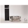 Image 4 : Antique ornately chased and repousse floral scroll dish on scroll feet, English hallmarks, 4 3/4" in