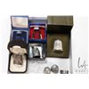 Image 4 : Selection of vintage and collectible thimbles including two Caithness glass, porcelain Queen Mother,