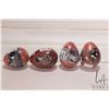 Image 1 : Four African made, hand carved stone eggs