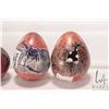 Image 3 : Four African made, hand carved stone eggs