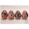 Image 1 : Four African made, hand carved stone eggs
