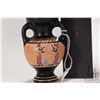 Image 3 : Two Egyptian style hand painted terracott vases including double handled 11" and a small 4" decorate