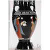 Image 4 : Two Egyptian style hand painted terracott vases including double handled 11" and a small 4" decorate