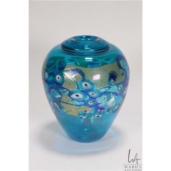 Robert Held, hand blown art glass vase, 5 1/2" in height