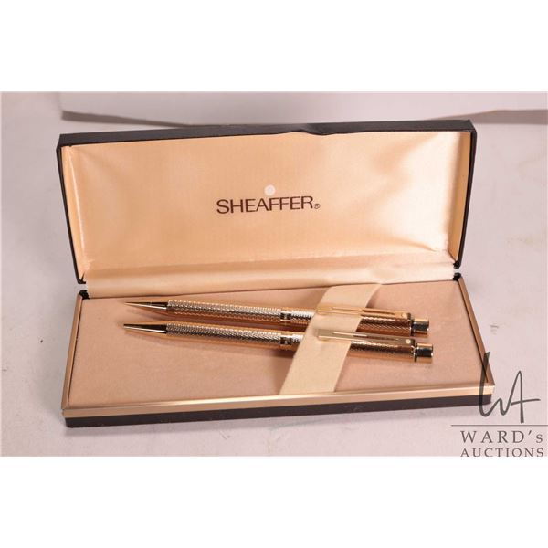Sheaffer Targa 1007 gold plated mechanical pencil and ballpoint pen set