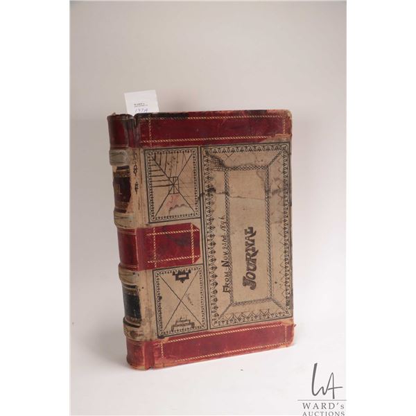Antique bound hardcover accounts leger dated 1896