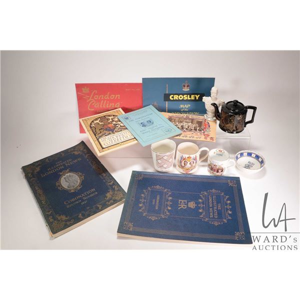 Selection of vintage and antique British Royalty collectibles including antique Jetfield Victorian "