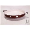 Image 1 : Dansk brown enamel double handled paella pan, 13 1/2" in diameter