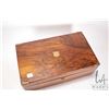 Image 12 : Antique leather topped, rosewood folding writing slope marked A. Sutherland Edinburgh, includes orig