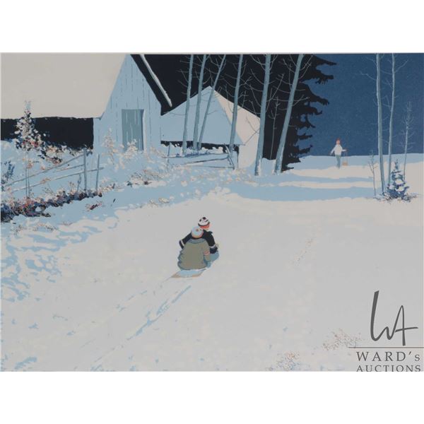 Peter Shostak, framed limited edition serigraph titled "W Should Go Past The Trees", pencil signed b
