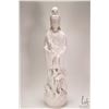 Image 1 : White glazed porcelain Guan Yin statue, 26" in height