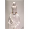Image 2 : White glazed porcelain Guan Yin statue, 26" in height