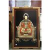 Image 1 : Chinese hardstone 3d relief panel featuring figure in imperial robes, overall dimensions, 36" X 24" 