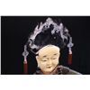 Image 4 : Chinese hardstone 3d relief panel featuring figure in imperial robes, overall dimensions, 36" X 24" 