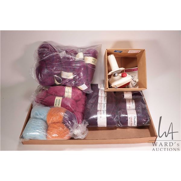 Selection of mohair knitting yarn including eight 50 gram balls of Naturally Casade Mohair shade 202