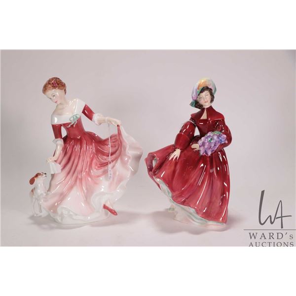 Three Royal Doulton figurines including My Best Friend HN3011, Teresa HN3206 and Lilac Time HN2137