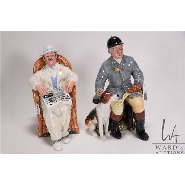 Two Royal Doulton figurines including Taking Things Easy HN2680 and The Huntsman HN2492