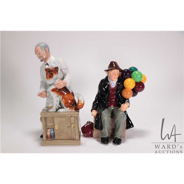 Two Royal Doulton figurines including The Balloon Man HN1954 and Thanks Doc! HN2731