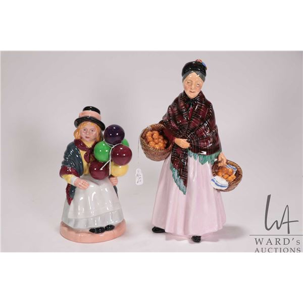 Two Royal Doulton figurines including Balloon Girl HN2818 and The Orange Lady HN1759