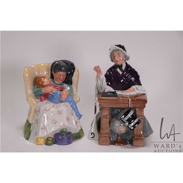 Two Royal Doulton figurines including Schoolmarm HN1957 and Sweet Dreams HN2380