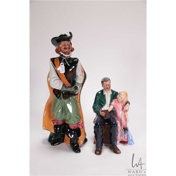 Two Royal Doulton figurines including Cavalier HN2716 and Grandpa's Story HN3456