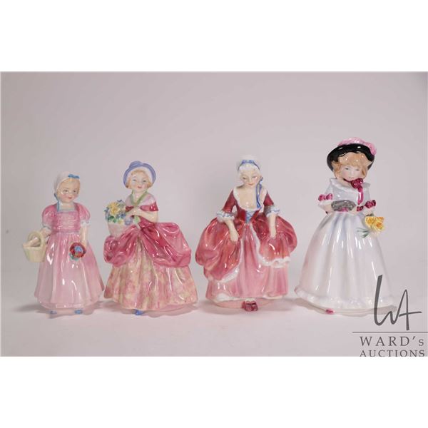 Four Royal Doulton figurines including Cissie HN1809, Sharon HN3047, Tinkerbell HN1671 and Goody Two