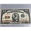 Image 1 : Dominion of Canada 25 Cent Shinplaster, 1923 Note