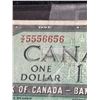 Image 2 : 1954 Canada $1 Banknote Y/Z 5556656 Prefix