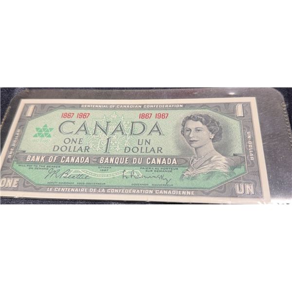 1967 Canada Centennial $1 Dollar Banknote, Bank of Canada