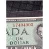 Image 2 : 1967 Canadian Centennial $1 Dollar Banknote, Serial #7494905