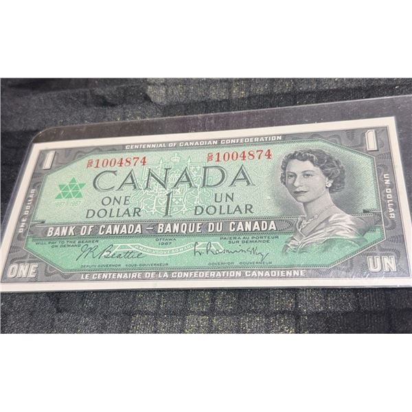 1967 Centennial of Canadian Confederation $1 Banknote