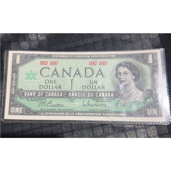 1967 Canada One Dollar Centennial Banknote