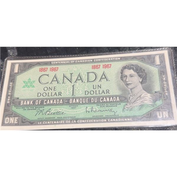 1967 Centennial of Canadian Confederation $1 Banknote
