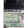 Image 2 : 1954 Bank of Canada $1 Dollar Bill, Green, Queen Elizabeth II, Serial #3002449