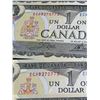 Image 6 : 1973 Bank of Canada One Dollar Notes, 15 Consecutive ECH Serial Numbers