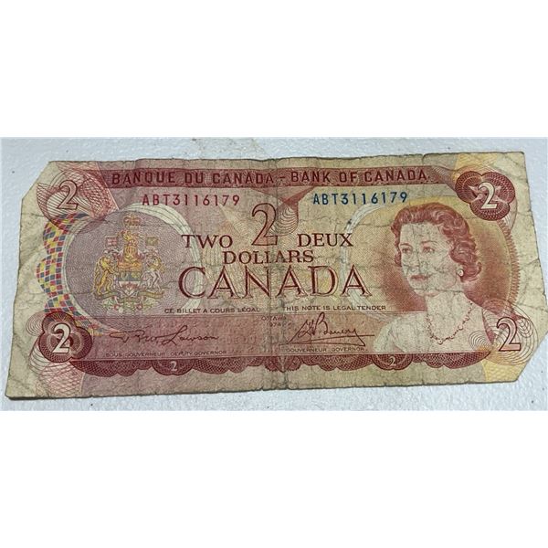 Canadian $2 Banknote, 1954 Series, ABT3116179