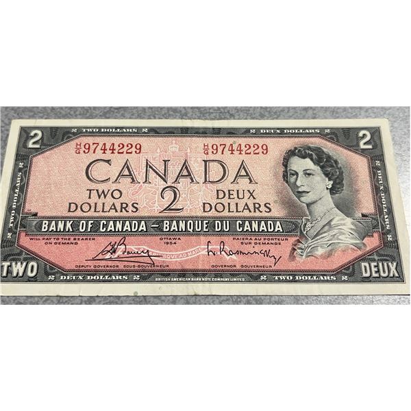 1954 Canada $2 Banknote