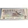 Image 2 : 4 Canadian $2 Banknotes, Multiple Series, Includes 1986 and 1974 Issues