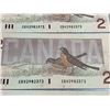 Image 10 : 10 Consecutive Canadian $2 Bills, Birds of Canada Series