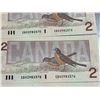 Image 8 : 10 Consecutive Canadian $2 Bills, Birds of Canada Series