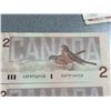 Image 5 : Seven Canadian $2 Banknotes Consecutive Numbers