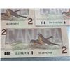 Image 8 : Seven Canadian $2 Banknotes Consecutive Numbers