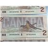 Image 10 : 10 Canada $2 Banknotes, Birds of Canada Series, 1986